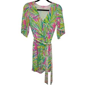 Lilly Pulitzer Romper Size Small Pink Green Tropical